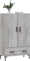vidaXL - Hoge - kast - 69,5x31x115 - cm - bewerkt - hout - grijs - sonoma - eikenkleurig