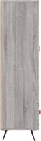 vidaXL - Hoge - kast - 69,5x31x115 - cm - bewerkt - hout - grijs - sonoma - eikenkleurig