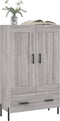 vidaXL - Hoge - kast - 69,5x31x115 - cm - bewerkt - hout - grijs - sonoma - eikenkleurig
