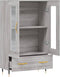 vidaXL - Hoge - kast - 69,5x31x115 - cm - bewerkt - hout - grijs - sonoma - eikenkleurig