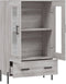 vidaXL - Hoge - kast - 69,5x31x115 - cm - bewerkt - hout - grijs - sonoma - eikenkleurig