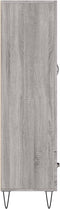 vidaXL - Hoge - kast - 69,5x31x115 - cm - bewerkt - hout - grijs - sonoma - eikenkleurig