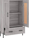 vidaXL - Hoge - kast - 69,5x31x115 - cm - bewerkt - hout - grijs - sonoma - eikenkleurig