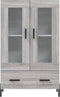 vidaXL - Hoge - kast - 69,5x31x115 - cm - bewerkt - hout - grijs - sonoma - eikenkleurig