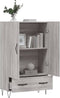 vidaXL - Hoge - kast - 69,5x31x115 - cm - bewerkt - hout - grijs - sonoma - eikenkleurig