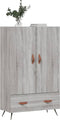 vidaXL - Hoge - kast - 69,5x31x115 - cm - bewerkt - hout - grijs - sonoma - eikenkleurig
