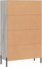 vidaXL - Hoge - kast - 69,5x31x115 - cm - bewerkt - hout - grijs - sonoma - eikenkleurig