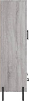 vidaXL - Hoge - kast - 69,5x31x115 - cm - bewerkt - hout - grijs - sonoma - eikenkleurig