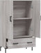 vidaXL - Hoge - kast - 69,5x31x115 - cm - bewerkt - hout - grijs - sonoma - eikenkleurig
