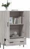 vidaXL - Hoge - kast - 69,5x31x115 - cm - bewerkt - hout - grijs - sonoma - eikenkleurig