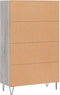 vidaXL - Hoge - kast - 69,5x31x115 - cm - bewerkt - hout - grijs - sonoma - eikenkleurig