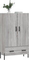 vidaXL - Hoge - kast - 69,5x31x115 - cm - bewerkt - hout - grijs - sonoma - eikenkleurig