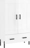 vidaXL - Hoge - kast - 69,5x31x115 - cm - bewerkt - hout - hoogglans - wit