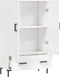vidaXL - Hoge - kast - 69,5x31x115 - cm - bewerkt - hout - hoogglans - wit