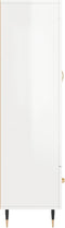vidaXL - Hoge - kast - 69,5x31x115 - cm - bewerkt - hout - hoogglans - wit