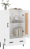 vidaXL - Hoge - kast - 69,5x31x115 - cm - bewerkt - hout - hoogglans - wit