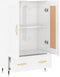 vidaXL - Hoge - kast - 69,5x31x115 - cm - bewerkt - hout - hoogglans - wit