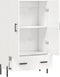 vidaXL - Hoge - kast - 69,5x31x115 - cm - bewerkt - hout - hoogglans - wit