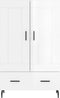 vidaXL - Hoge - kast - 69,5x31x115 - cm - bewerkt - hout - hoogglans - wit