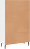 vidaXL - Hoge - kast - 69,5x31x115 - cm - bewerkt - hout - hoogglans - wit