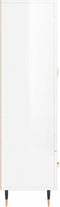 vidaXL - Hoge - kast - 69,5x31x115 - cm - bewerkt - hout - hoogglans - wit