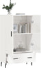 vidaXL - Hoge - kast - 69,5x31x115 - cm - bewerkt - hout - hoogglans - wit