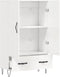 vidaXL - Hoge - kast - 69,5x31x115 - cm - bewerkt - hout - hoogglans - wit