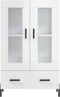 vidaXL - Hoge - kast - 69,5x31x115 - cm - bewerkt - hout - hoogglans - wit