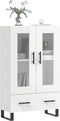 vidaXL - Hoge - kast - 69,5x31x115 - cm - bewerkt - hout - hoogglans - wit