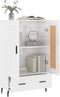 vidaXL - Hoge - kast - 69,5x31x115 - cm - bewerkt - hout - hoogglans - wit