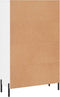 vidaXL - Hoge - kast - 69,5x31x115 - cm - bewerkt - hout - hoogglans - wit
