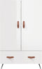 vidaXL - Hoge - kast - 69,5x31x115 - cm - bewerkt - hout - hoogglans - wit