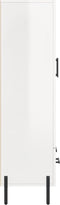 vidaXL - Hoge - kast - 69,5x31x115 - cm - bewerkt - hout - hoogglans - wit