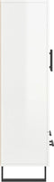 vidaXL - Hoge - kast - 69,5x31x115 - cm - bewerkt - hout - hoogglans - wit