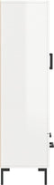 vidaXL - Hoge - kast - 69,5x31x115 - cm - bewerkt - hout - hoogglans - wit