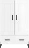 vidaXL - Hoge - kast - 69,5x31x115 - cm - bewerkt - hout - hoogglans - wit