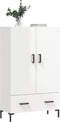 vidaXL - Hoge - kast - 69,5x31x115 - cm - bewerkt - hout - hoogglans - wit