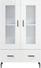 vidaXL - Hoge - kast - 69,5x31x115 - cm - bewerkt - hout - hoogglans - wit