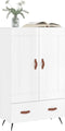 vidaXL - Hoge - kast - 69,5x31x115 - cm - bewerkt - hout - hoogglans - wit