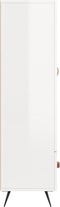 vidaXL - Hoge - kast - 69,5x31x115 - cm - bewerkt - hout - hoogglans - wit