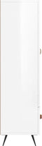 vidaXL - Hoge - kast - 69,5x31x115 - cm - bewerkt - hout - hoogglans - wit