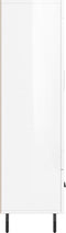 vidaXL - Hoge - kast - 69,5x31x115 - cm - bewerkt - hout - hoogglans - wit