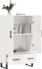 vidaXL - Hoge - kast - 69,5x31x115 - cm - bewerkt - hout - hoogglans - wit