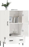 vidaXL - Hoge - kast - 69,5x31x115 - cm - bewerkt - hout - hoogglans - wit
