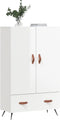 vidaXL - Hoge - kast - 69,5x31x115 - cm - bewerkt - hout - hoogglans - wit