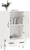 vidaXL - Hoge - kast - 69,5x31x115 - cm - bewerkt - hout - hoogglans - wit