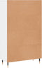 vidaXL - Hoge - kast - 69,5x31x115 - cm - bewerkt - hout - hoogglans - wit