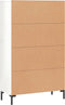 vidaXL - Hoge - kast - 69,5x31x115 - cm - bewerkt - hout - hoogglans - wit