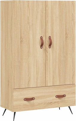 vidaXL - Hoge - kast - 69,5x31x115 - cm - bewerkt - hout - sonoma - eikenkleurig
