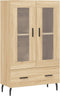 vidaXL - Hoge - kast - 69,5x31x115 - cm - bewerkt - hout - sonoma - eikenkleurig